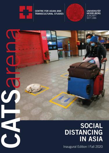 Title Image of the CATSarena No. 1 with a picture of social distancing during COVID-19 at Tribhuvan Airport, Kathmandu