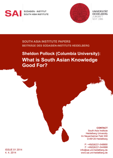 Title Page of the South Asia Institute Paper Nr. 1